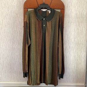 Perry Ellis Men’s Long Sleeve Pullover Striped Shirt Size Large